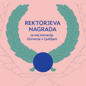 Logo Rektorjeve nagrade UL za naj inovacijo Univerze v Ljubljani.