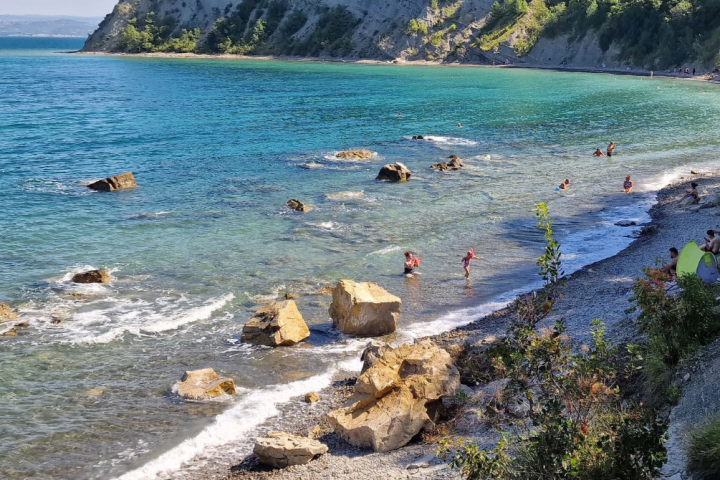 Beach in Strunjan