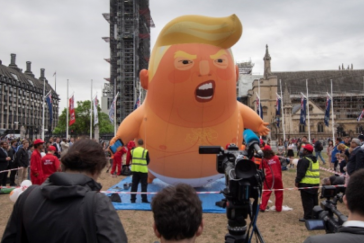 Inflatable Trump baby blimp