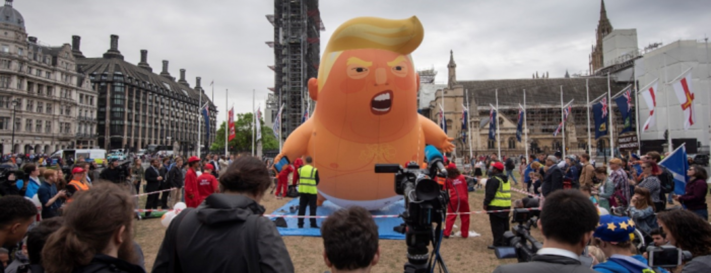 Inflatable Trump baby blimp
