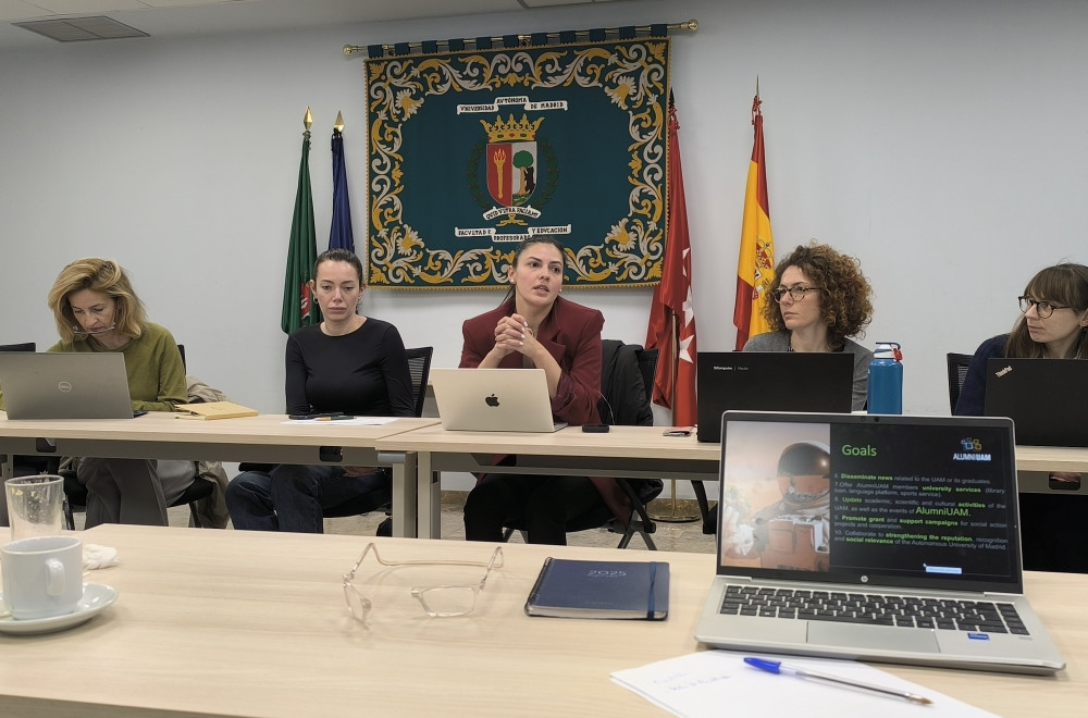 A group of people at a meeting.